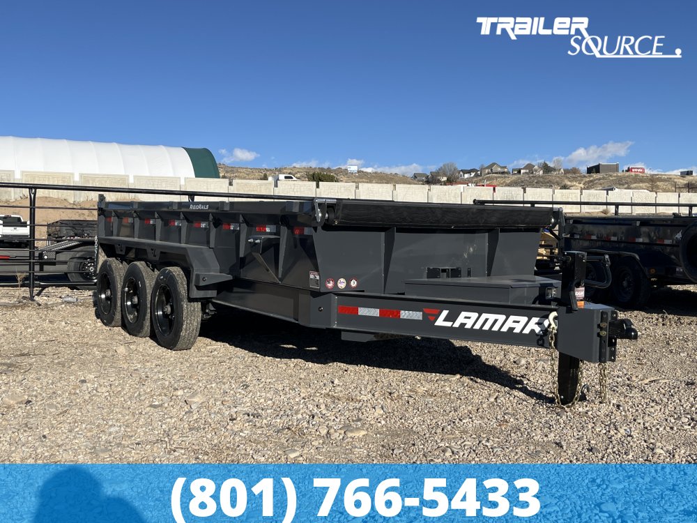 7x16 Lamar DT Telescopic 24" Sides 21K Dump Trailer
