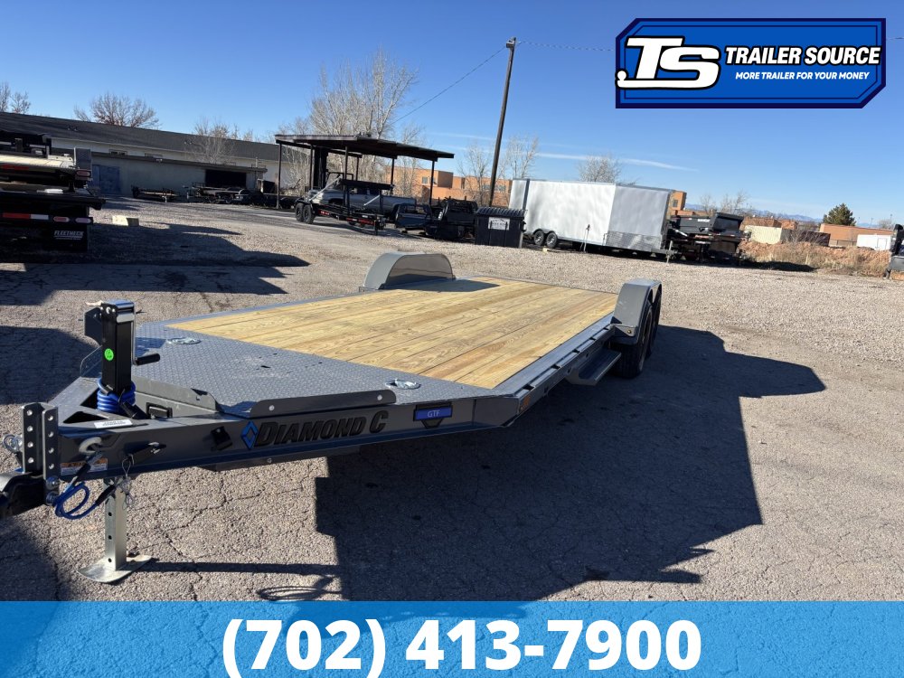7x20 Diamond C GTF 206 Flatbed Car Hauler Trailer - 10K GVWR