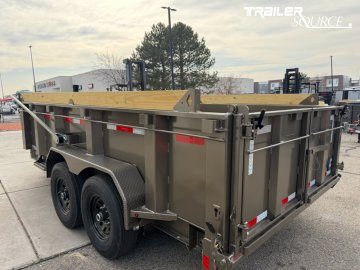 7x14 Diamond C LPT 207 Dump Trailer - 32" Sides - 15.5K GVWR - 14 Ply Tires, Board Brackets, Long Arm Tarp