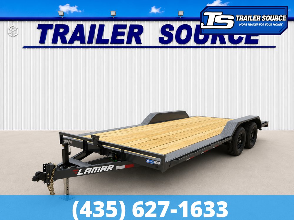8.5x20 Lamar CC Wide Body w/ Drive Over Fenders Flatbed Car Hauler