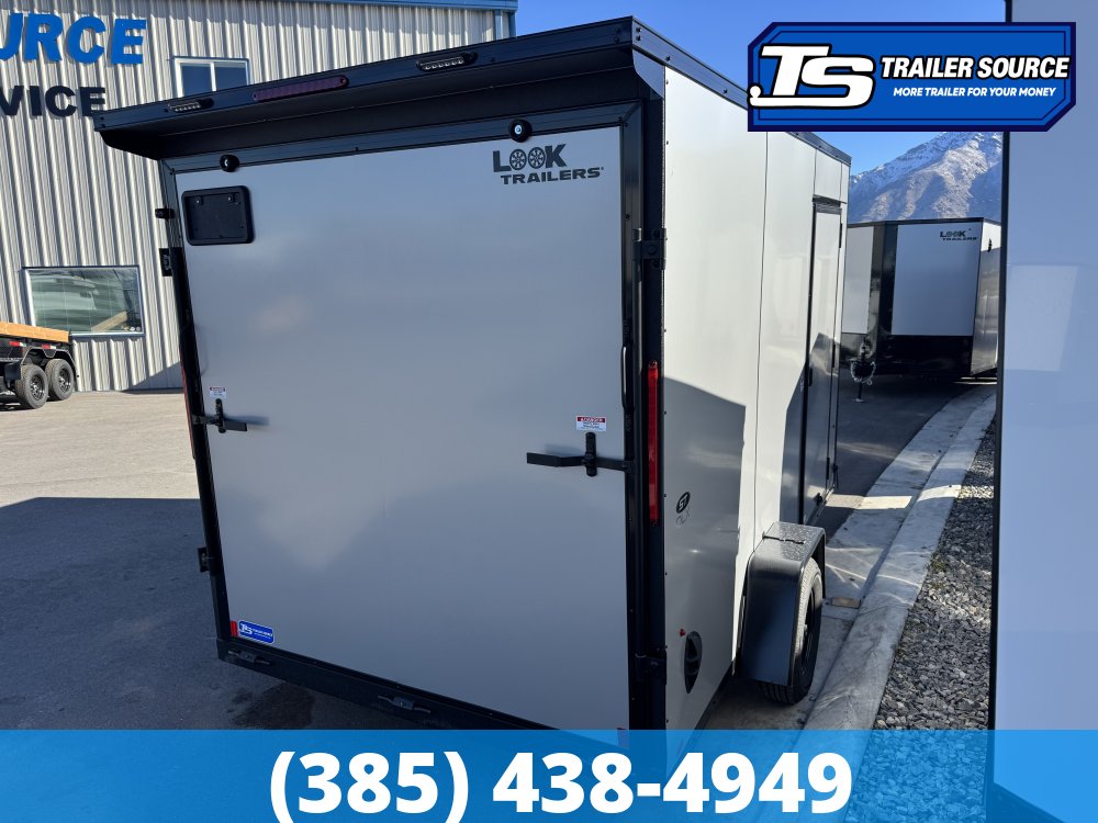 7x12 Look ST DLX Enclosed Cargo Trailer - 7'0" Interior - 3.5K GVWR - .080 PolyCor, Black Out Package, Rear Spoiler w/ Load Lights