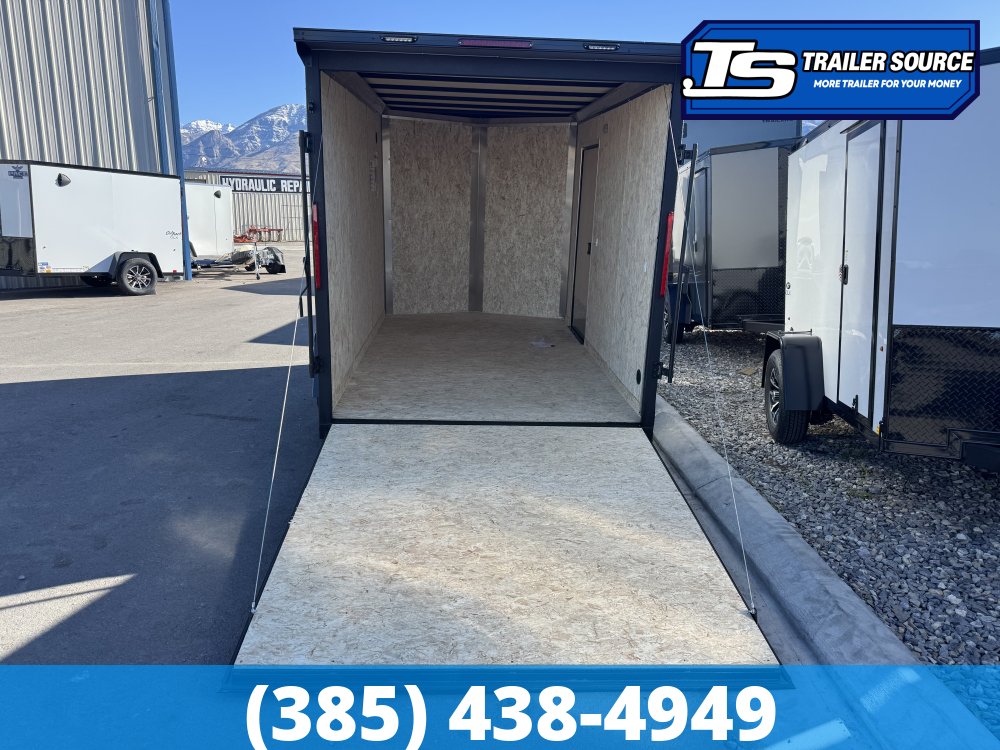 7x12 Look ST DLX Enclosed Cargo Trailer - 7'0" Interior - 3.5K GVWR - .080 PolyCor, Black Out Package, Rear Spoiler w/ Load Lights