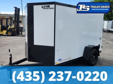 5x10 Look ST DLX Enclosed Cargo Trailer - 5'6" Interior - 3.5K GVWR - .080 PolyCor, Black Out Package, Ramp Door, Rear Spoiler w/ Load Lights