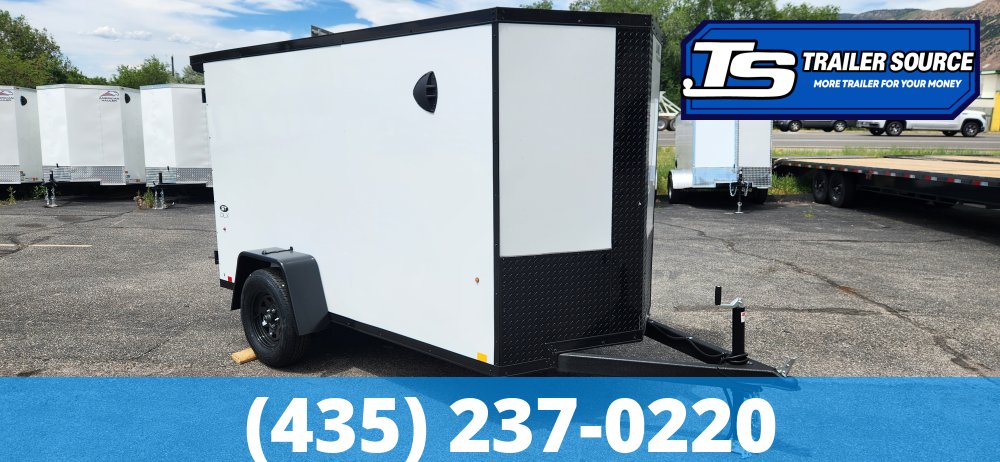 5x10 Look ST DLX Enclosed Cargo Trailer - 5'6" Interior - 3.5K GVWR - .080 PolyCor, Black Out Package, Ramp Door, Rear Spoiler w/ Load Lights