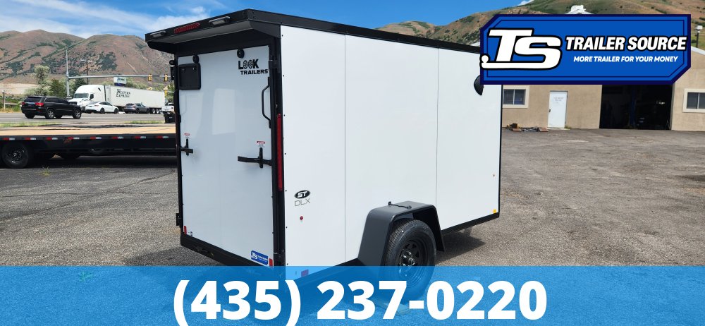 5x10 Look ST DLX Enclosed Cargo Trailer - 5'6" Interior - 3.5K GVWR - .080 PolyCor, Black Out Package, Ramp Door, Rear Spoiler w/ Load Lights