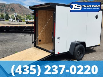 5x10 Look ST DLX Enclosed Cargo Trailer - 5'6" Interior - 3.5K GVWR - .080 PolyCor, Black Out Package, Ramp Door, Rear Spoiler w/ Load Lights