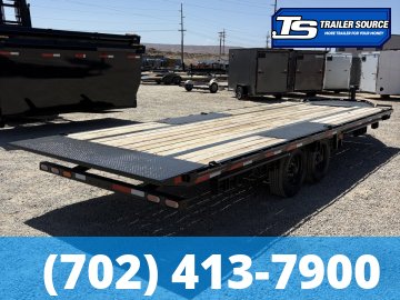8.5x24 Diamond C DET 210 Deckover Tilt Trailer - 23K GVWR - D-Rings, Hydraulic Jack(s), Oak Floor, Pop Up Winch Package, Slide Track, Solar Panel, Spare Tire