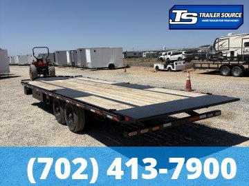 8.5x24 Diamond C DET 210 Deckover Tilt Trailer - 23K GVWR - D-Rings, Hydraulic Jack(s), Oak Floor, Pop Up Winch Package, Slide Track, Solar Panel, Spare Tire