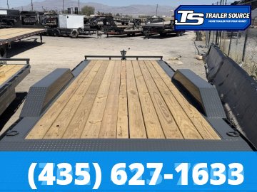 8.5x24 Lamar CC Wide Body w/ Drive Over Fenders Flatbed Car Hauler Trailer - 10K GVWR -