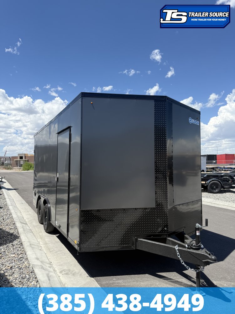 8.5x16 Look ST DLX Enclosed Cargo Trailer - 7'0" Interior - 7K GVWR - .080 PolyCor, Black Out Package, Rear Spoiler w/ Load Lights