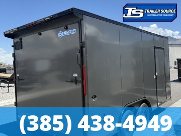 8.5x16 Look ST DLX Enclosed Cargo Trailer - 7'0" Interior - 7K GVWR - .080 PolyCor, Black Out Package, Rear Spoiler w/ Load Lights