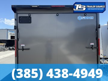 8.5x16 Look ST DLX Enclosed Cargo Trailer - 7'0" Interior - 7K GVWR - .080 PolyCor, Black Out Package, Rear Spoiler w/ Load Lights