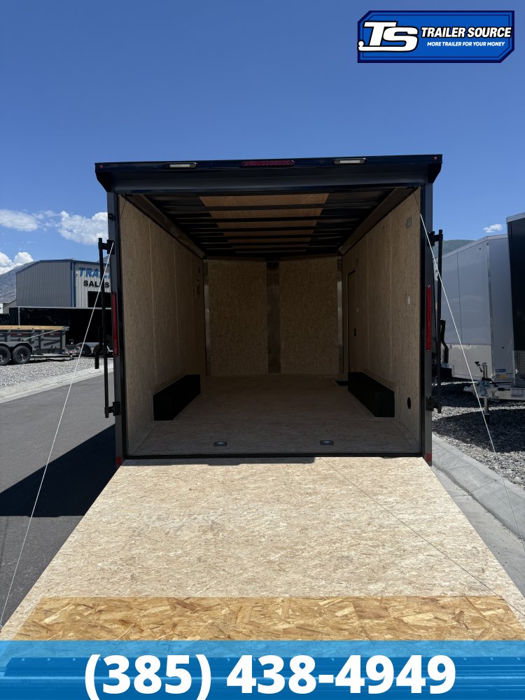 8.5x16 Look ST DLX Enclosed Cargo Trailer - 7'0" Interior - 7K GVWR - .080 PolyCor, Black Out Package, Rear Spoiler w/ Load Lights