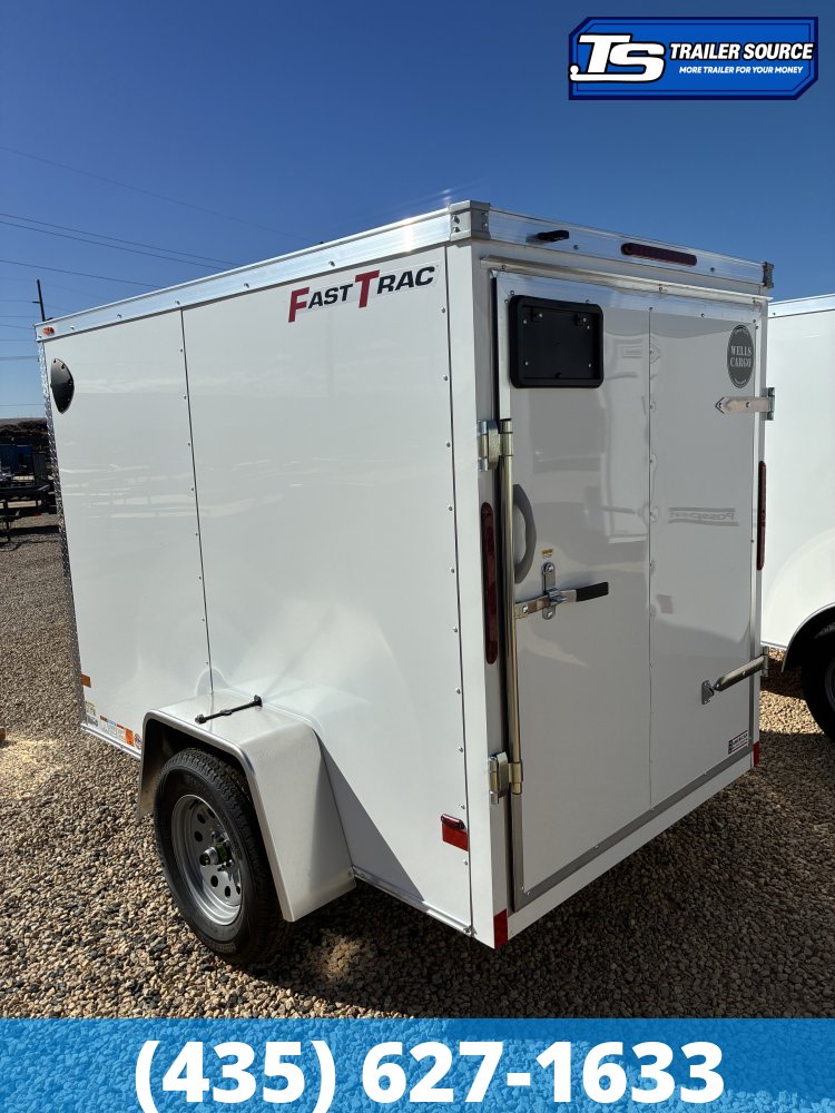 5x8 Wells Cargo FastTrac Enclosed Cargo Trailer - 5'6" Interior - 3.5K GVWR - .080 PolyCor