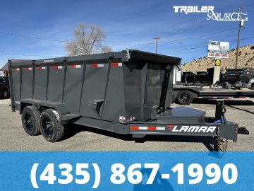 7x14 Lamar DT Telescopic 48" Sides 14K Dump Trailer