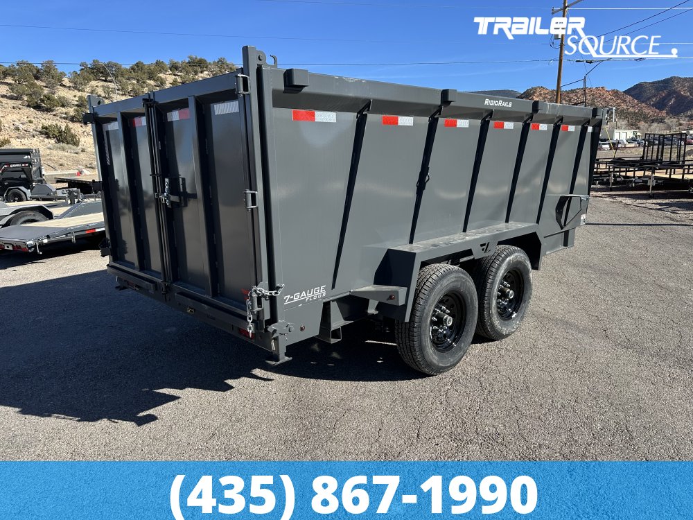 7x14 Lamar DT Telescopic 48" Sides 14K Dump Trailer