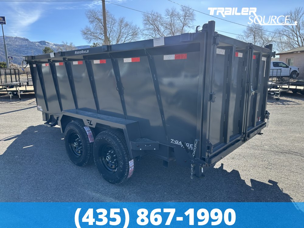 7x14 Lamar DT Telescopic 48" Sides 14K Dump Trailer