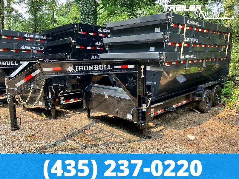 7x16 Iron Bull DBG Gooseneck Roll Off Dumpster 14K Utility
