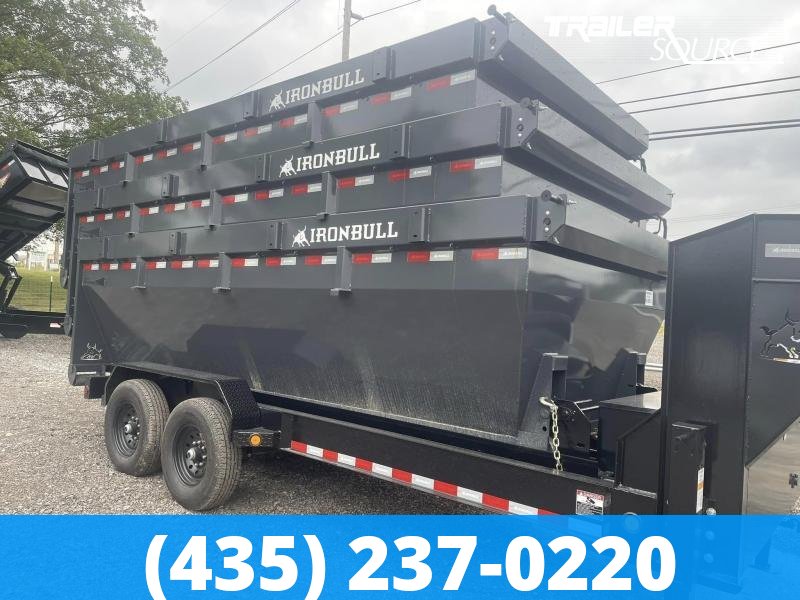 7x16 Iron Bull DBG Gooseneck Roll Off Dumpster 14K Utility