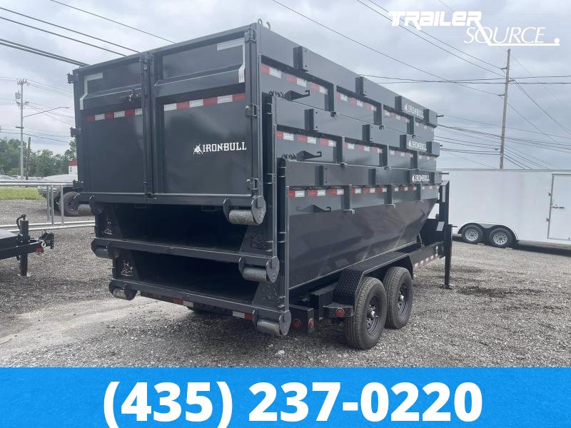 7x16 Iron Bull DBG Gooseneck Roll Off Dumpster 14K Utility