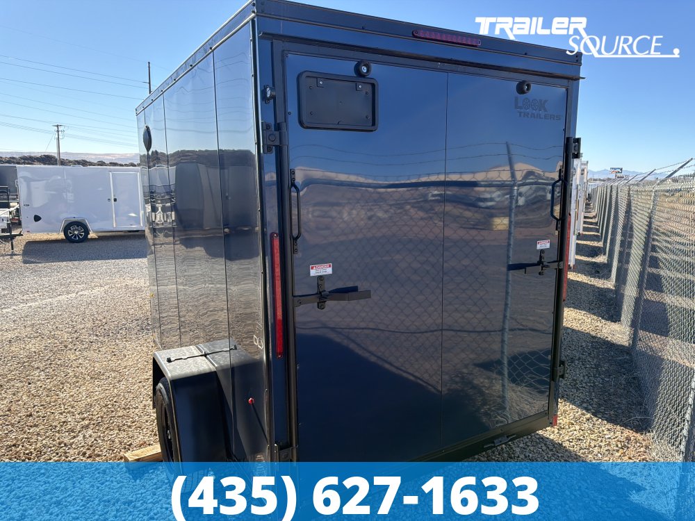 6x10 Look ST DLX Enclosed Cargo Trailer - 6'6" Interior - 3.5K GVWR 16" Cross Member Upgrade, Black Out Package