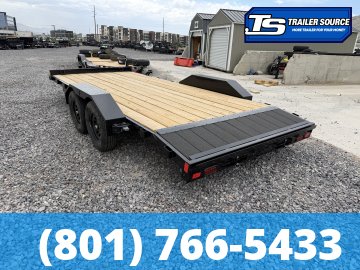7x20 Liberty LC Flatbed Car Hauler Trailer - 10K GVWR - Slide Out Ramps