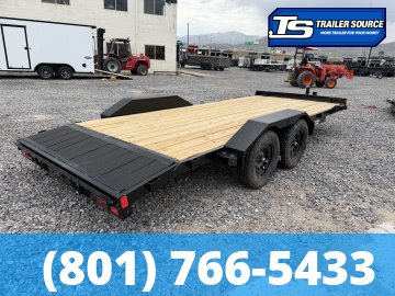 7x20 Liberty LC Flatbed Car Hauler Trailer - 10K GVWR - Slide Out Ramps