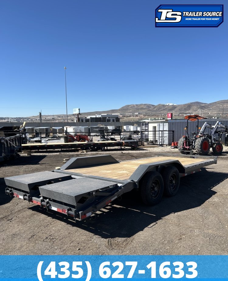 8.5x22 Lamar H6 Wide Body w/ Drive Over Fenders Equipment Trailer - 14K GVWR - D-Rings, Max Ramps