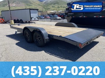 7x18 Lamar CE Flatbed Car Hauler Trailer - 7K GVWR - D-Rings