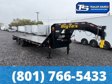 8.5x25 Big Tex Gooseneck Equipment Trailer - 25.9K GVWR - 2-Speed Jack, HDSS (Hutch) Suspension, Mega Ramps