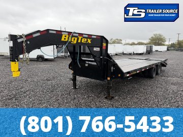 8.5x25 Big Tex Gooseneck Equipment Trailer - 25.9K GVWR - 2-Speed Jack, HDSS (Hutch) Suspension, Mega Ramps