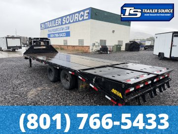 8.5x25 Big Tex Gooseneck Equipment Trailer - 25.9K GVWR - 2-Speed Jack, HDSS (Hutch) Suspension, Mega Ramps