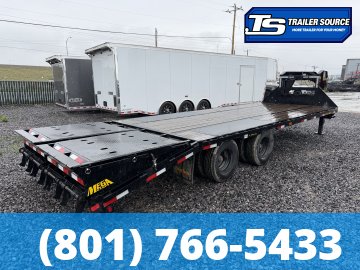 8.5x25 Big Tex Gooseneck Equipment Trailer - 25.9K GVWR - 2-Speed Jack, HDSS (Hutch) Suspension, Mega Ramps