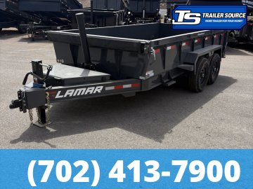 7x14 Lamar DT Dump Trailer - 24" Sides - 14K GVWR - Telescopic