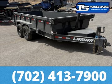 7x14 Lamar DT Dump Trailer - 24" Sides - 14K GVWR - Telescopic