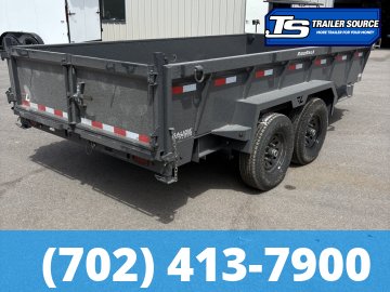 7x14 Lamar DT Dump Trailer - 24" Sides - 14K GVWR - Telescopic