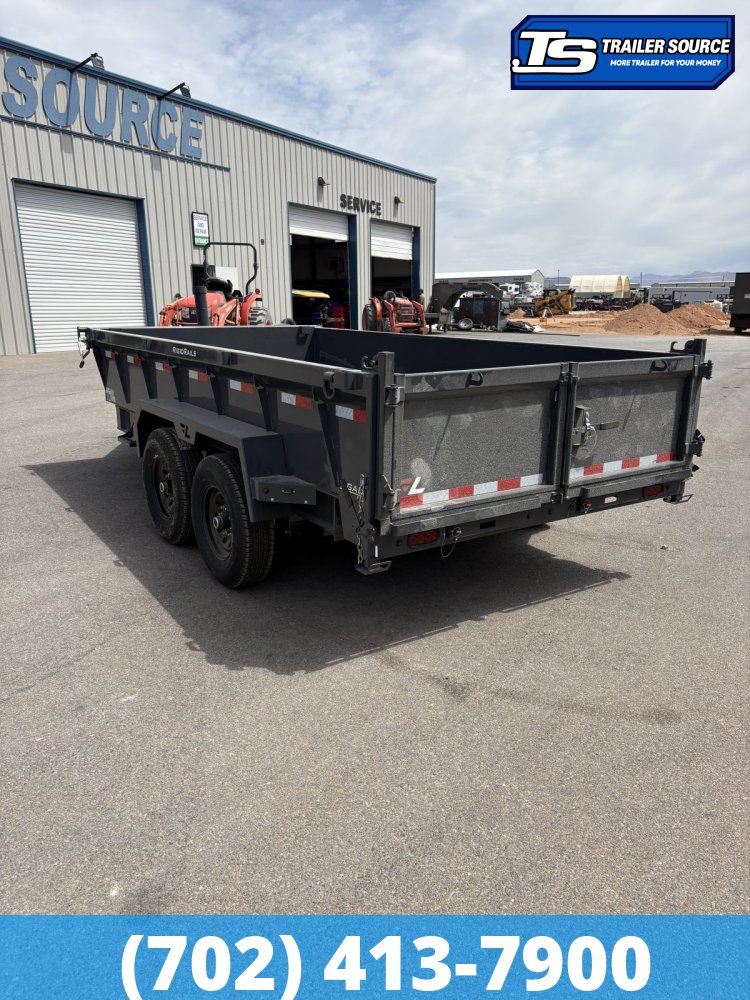 7x14 Lamar DT Dump Trailer - 24" Sides - 14K GVWR - Telescopic