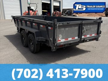 7x14 Lamar DT Dump Trailer - 24" Sides - 14K GVWR - Telescopic