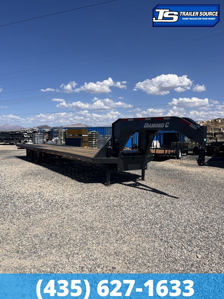 8.5x35 Diamond C FMAX-HDT 212 Gooseneck Hydraulic Dovetail Equipment Trailer - 25.9K GVWR - ABS Brakes, Hydraulic Jack(s)