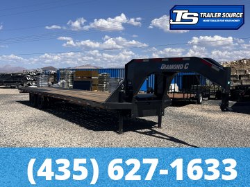 8.5x35 Diamond C FMAX-HDT 212 Gooseneck Hydraulic Dovetail Equipment Trailer - 25.9K GVWR - ABS Brakes, Hydraulic Jack(s)