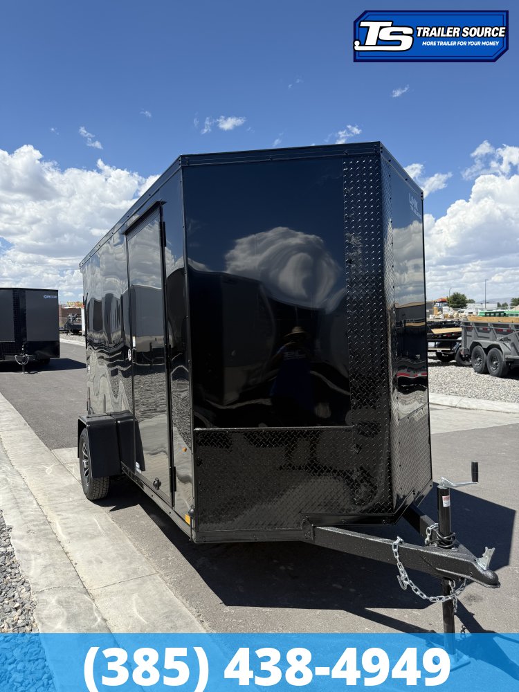 6x12 Look ST DLX Enclosed Cargo Trailer - 6'6" Interior - 3.5K GVWR - .080 PolyCor, Alloy Wheels, Black Out Package, Rear Spoiler w/ Load Lights