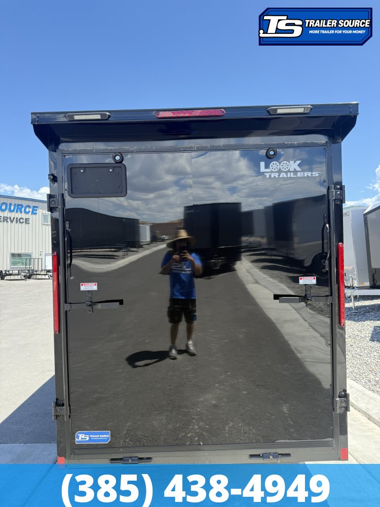 6x12 Look ST DLX Enclosed Cargo Trailer - 6'6" Interior - 3.5K GVWR - .080 PolyCor, Alloy Wheels, Black Out Package, Rear Spoiler w/ Load Lights