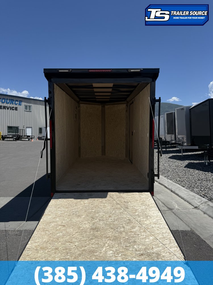 6x12 Look ST DLX Enclosed Cargo Trailer - 6'6" Interior - 3.5K GVWR - .080 PolyCor, Alloy Wheels, Black Out Package, Rear Spoiler w/ Load Lights