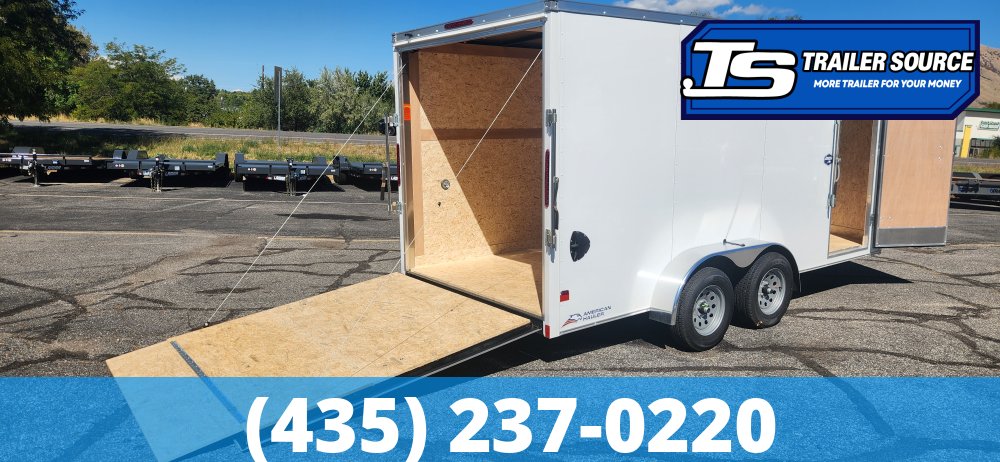 7x16 American Hauler Arrow Enclosed Cargo Trailer - 7'0" Interior - 7K GVWR - .080 PolyCor