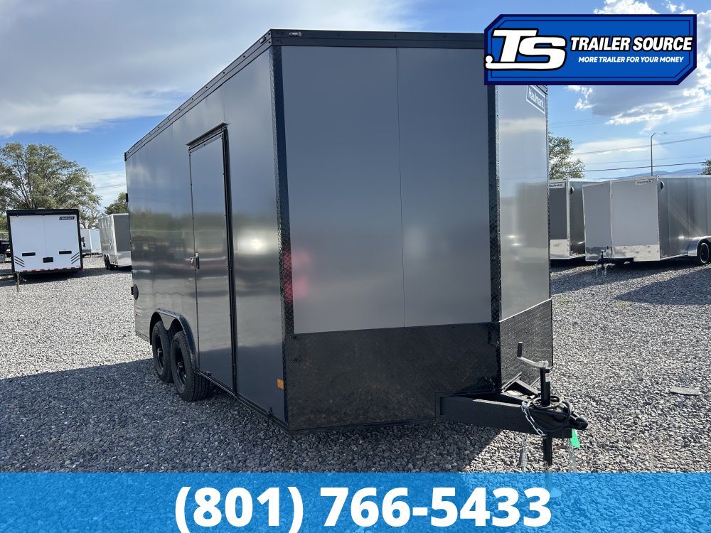 8.5x16 Haulmark Transport Enclosed Cargo Trailer - 7'6" Interior - 10K GVWR - .080 PolyCor, Black Out Package, Dovetail