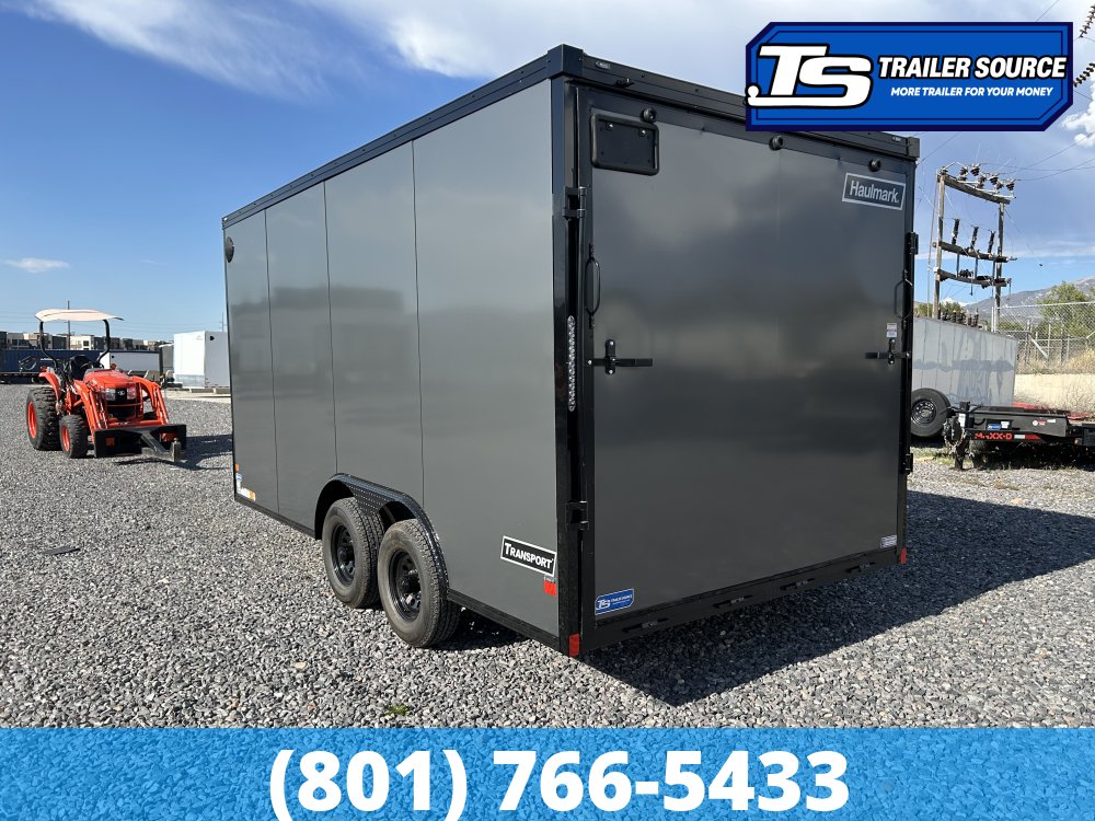 8.5x16 Haulmark Transport Enclosed Cargo Trailer - 7'6" Interior - 10K GVWR - .080 PolyCor, Black Out Package, Dovetail