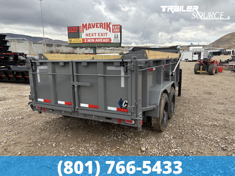 7x14 Diamond C LPT-GN Telescopic Dump Gooseneck 18K 32" Sides Dump