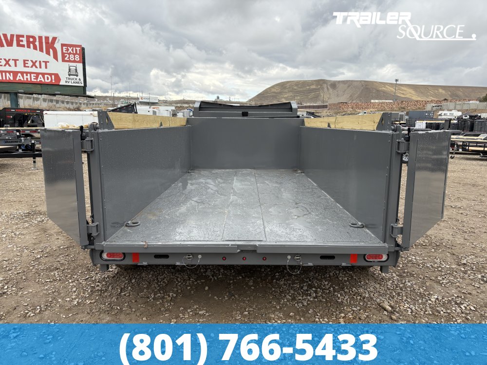 7x14 Diamond C LPT-GN Telescopic Dump Gooseneck 18K 32" Sides Dump