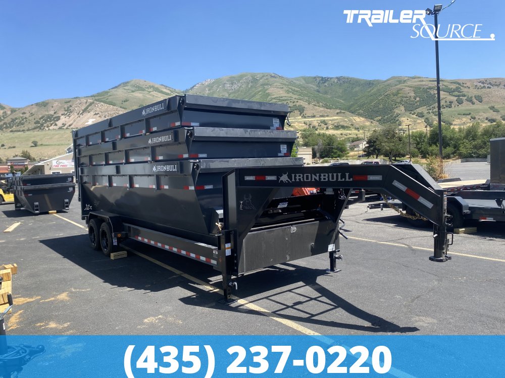 7x20 Iron Bull DBG Gooseneck Roll Off Dumpster 16K Utility