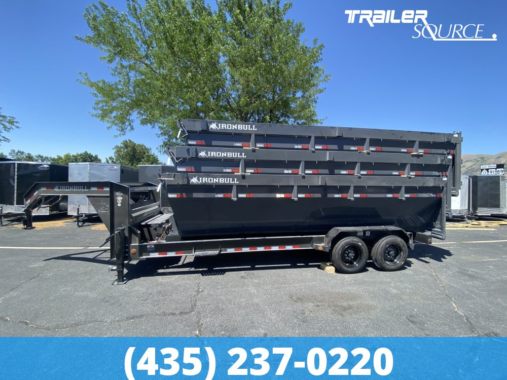 7x20 Iron Bull DBG Gooseneck Roll Off Dumpster 16K Utility